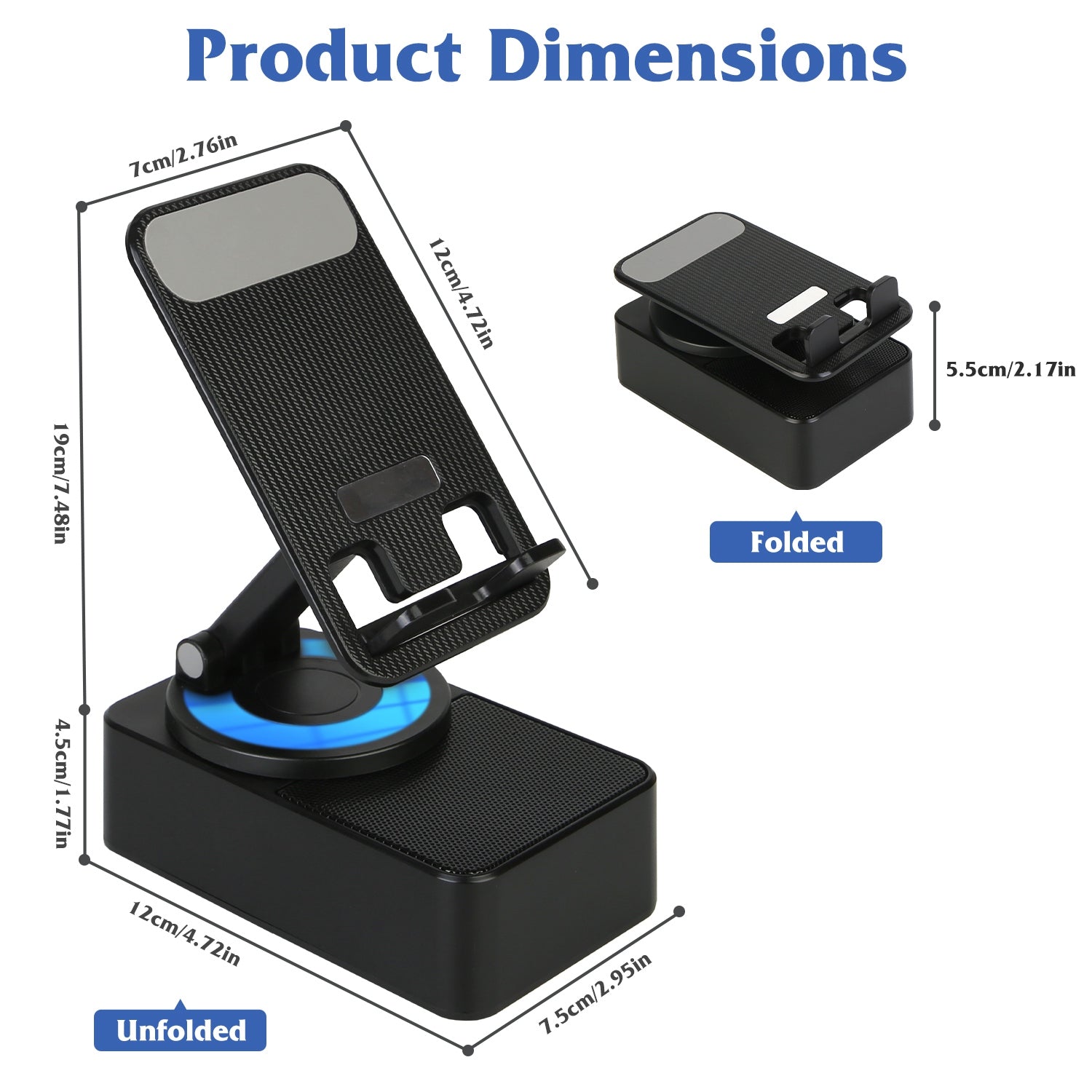 Smart Fold Wireless Speaker Stand & Power Bank