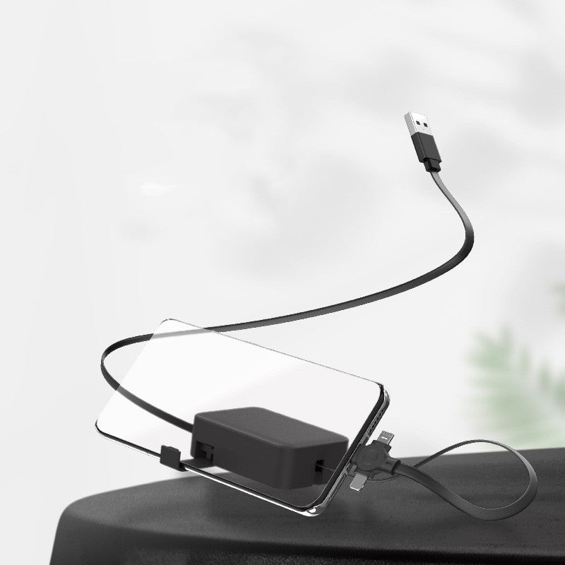 4 In 1 Retractable  Fast Charging Cable with Phone Stand