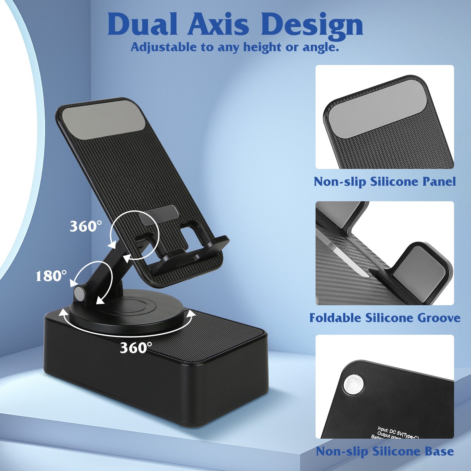 Smart Fold Wireless Speaker Stand & Power Bank