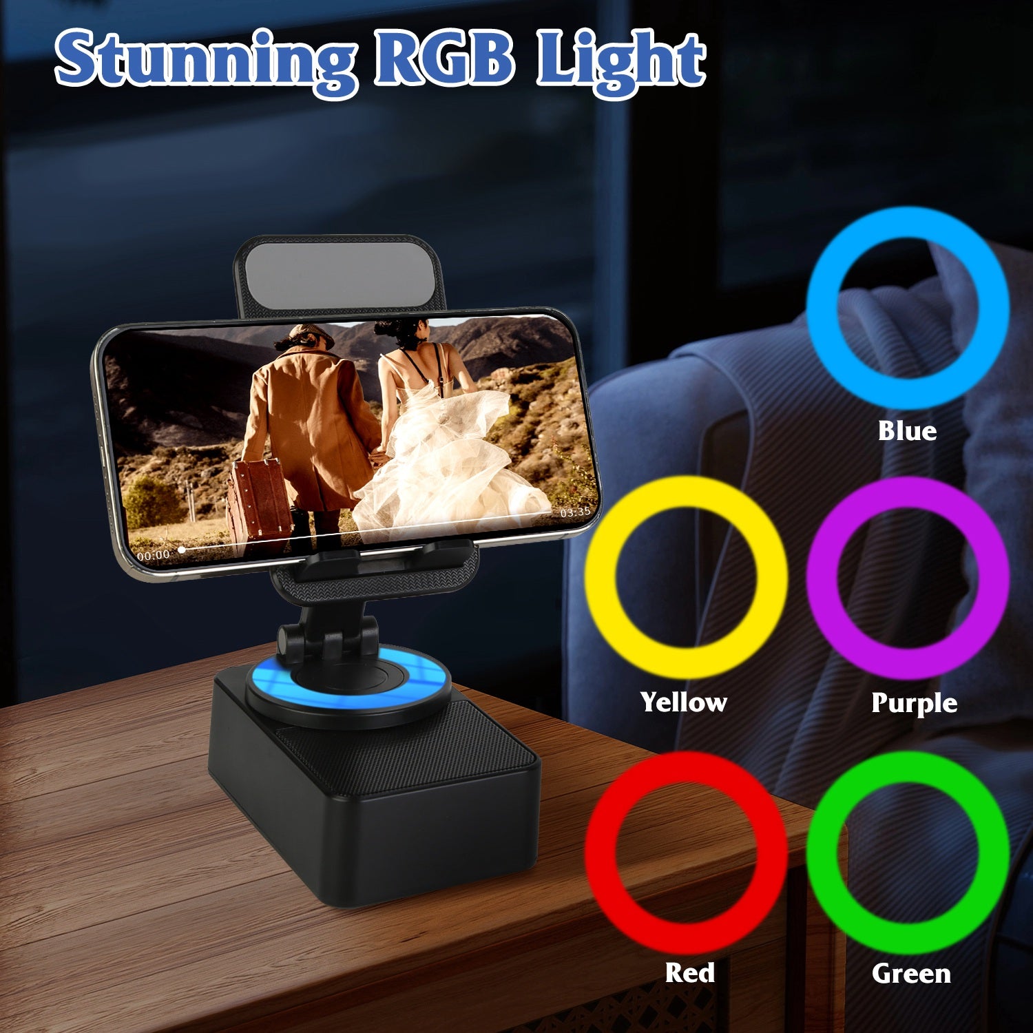 Smart Fold Wireless Speaker Stand & Power Bank