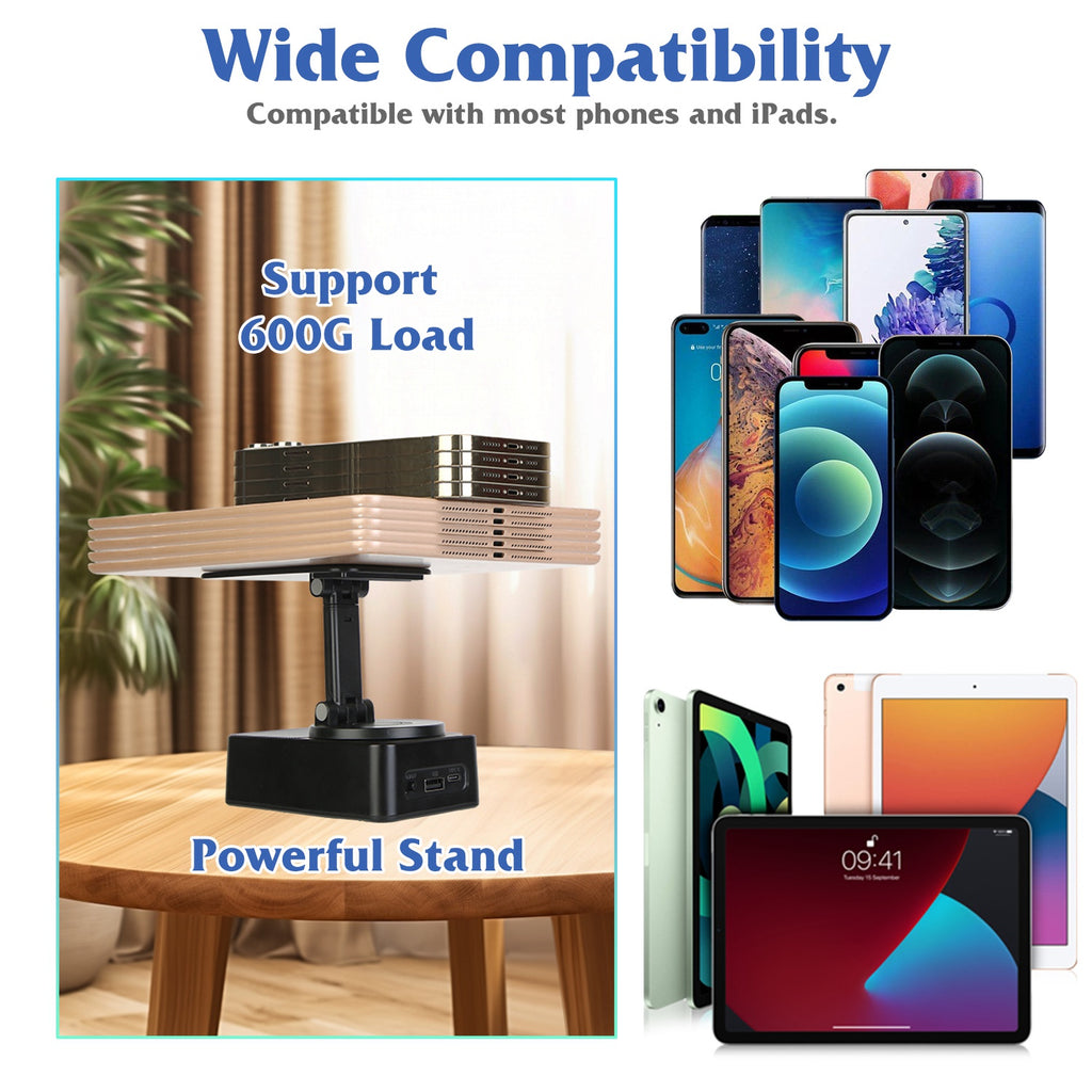 Smart Fold Wireless Speaker Stand & Power Bank