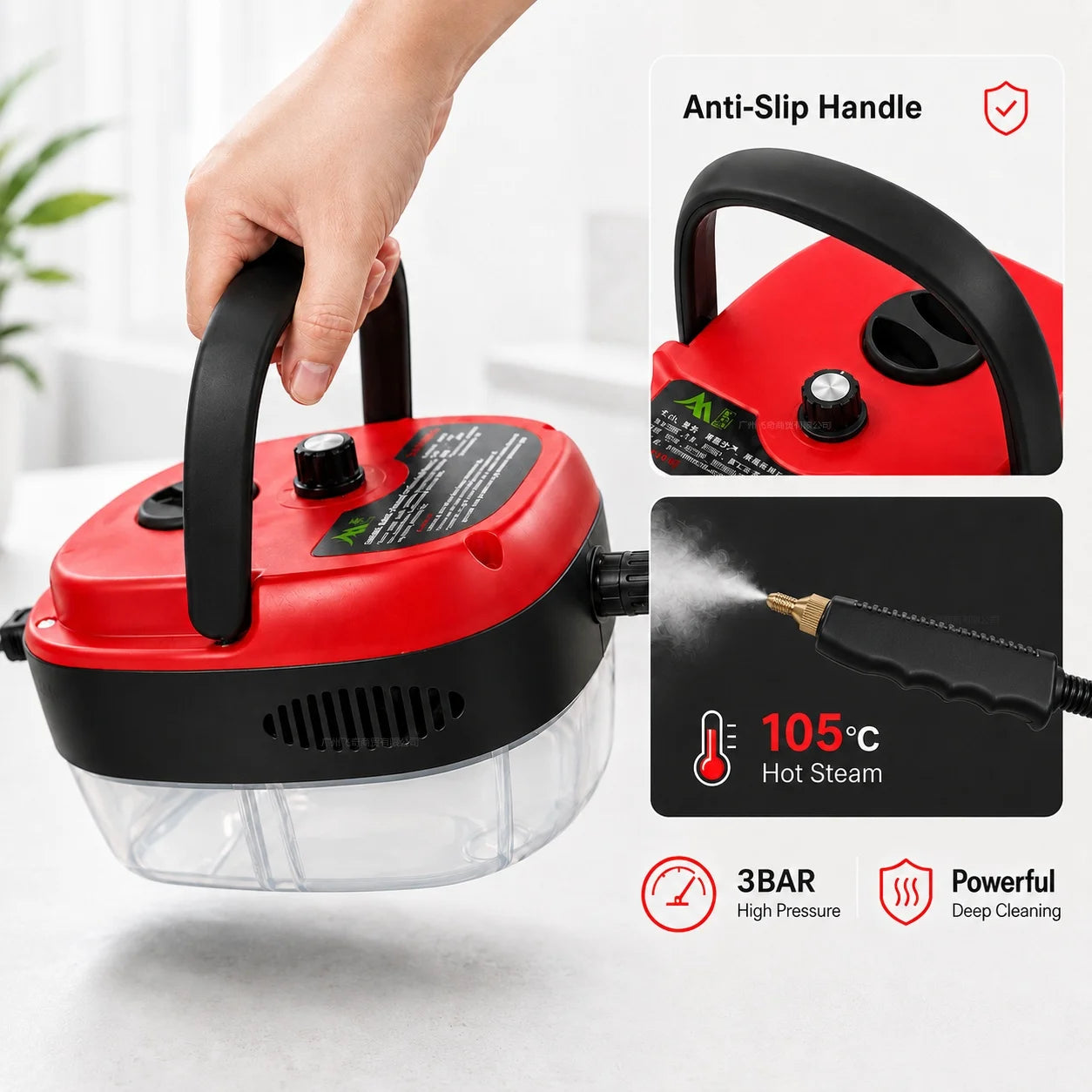 High-Pressure Handheld Steam Cleaner – ProSteam X6