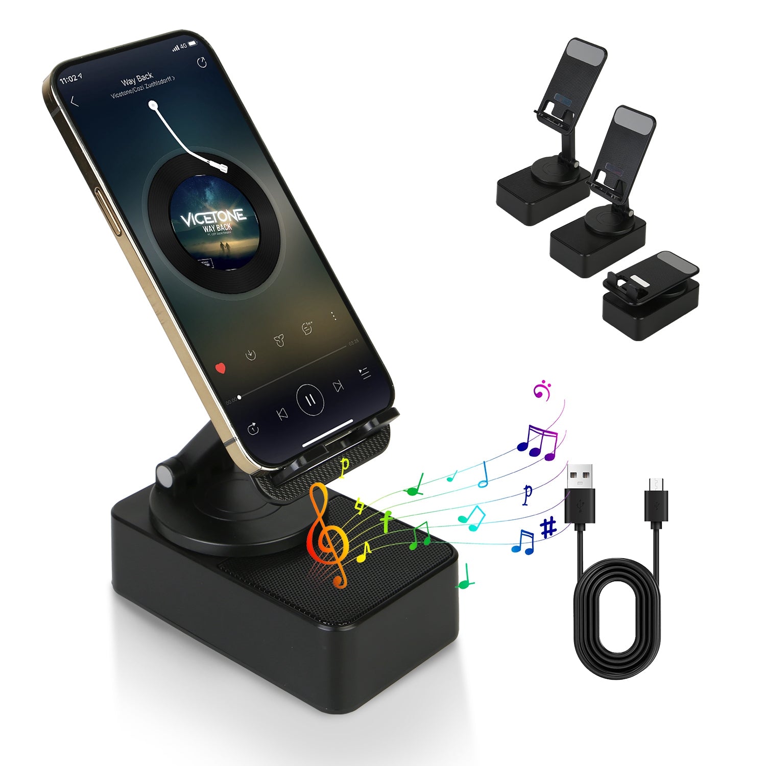 Smart Fold Wireless Speaker Stand & Power Bank